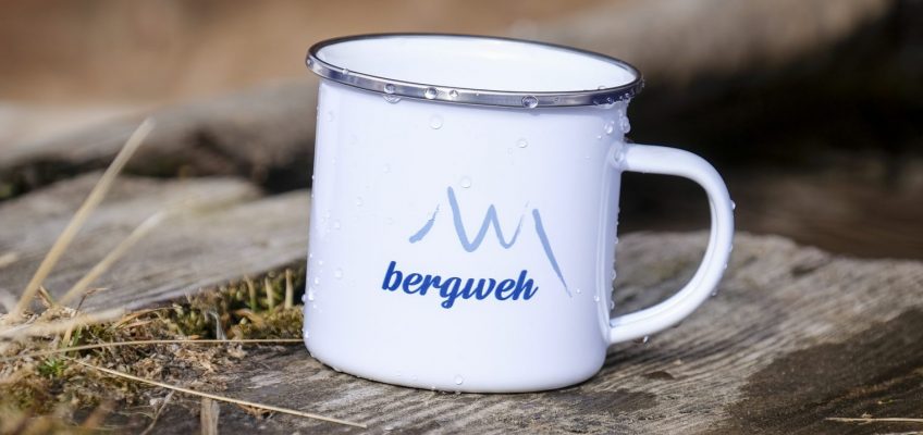 Deine Bergweh-Emaille-Tasse